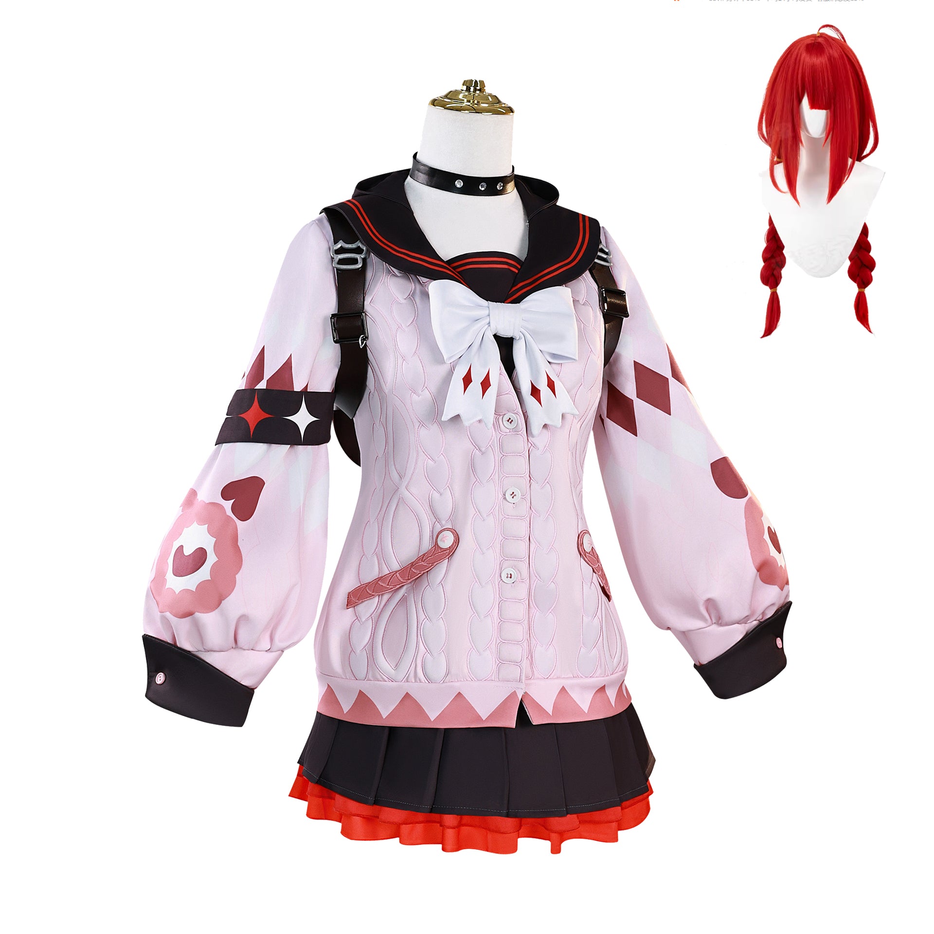 NEATMOA Zenless Zone Zero Ukinami Yuzuha cosplay costume with wig main outfit