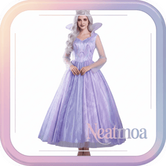NEATMOA Glinda Cosplay Dress from The Witches 2 | Purple Full Costume with Accessories