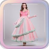 NEATMOA Glinda Cosplay Dress from The Witches 2 | Pink Full Costume with Accessories