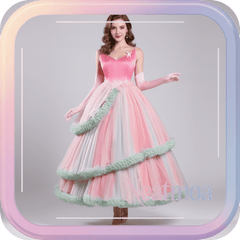 NEATMOA Glinda Cosplay Dress from The Witches 2 | Pink Full Costume with Accessories