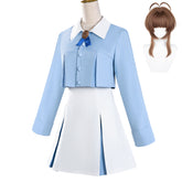 魔卡少女櫻 木之本櫻 約會服 藍白配色 洋裝 Cosplay 角色扮演服裝 可愛變裝 拍照節日穿搭