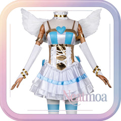 NEATMOA Stocking Battle Lolita Dress Cosplay Costume with Wings Anime Outfit Asian Sizes