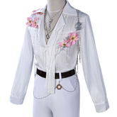 NEATMOA Love and Deepspace Spring and Flowers Cosplay Shirt Inspired by Zayne – Floral Decor Top for Cosplay and Halloween