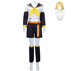NEATMOA 鏡音リン 鏡音レン セーラー服 コスプレ衣装 制服 アニメ コスプレイベント ハロウィン 学園祭 ウィッグ付き