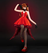 NEATMOA 勝利の女神NIKKE EVA アスカ コスプレ衣装 ウィッグ付き フルセット 仮装 撮影 学園祭 ハロウィン用パーティーコスチューム