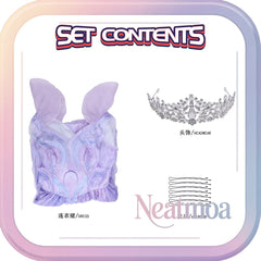 NEATMOA Glinda Cosplay Dress from The Witches 2 | Purple Full Costume with Accessories