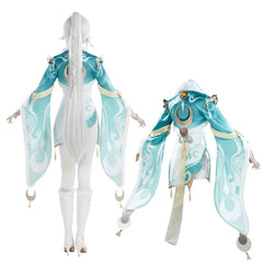 NEATMOA Zibai Genshin Impact Cosplay Costume – Asian Size for Photoshoot & Events