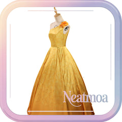 NEATMOA Yellow Judy Hopps Cosplay Dress – Zootopia 2 Bunny Officer Outfit for Stage & Events.