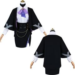 NEATMOA Clorinde Cosplay Costume Genshin Impact Character Outfit Luckin Coffee Collaboration Outfit Perfect for Halloween and Christmas