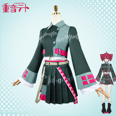 NEATMOA VOICEPEAK 重音テト コスプレ衣装 ウィッグ付き フルセット 撮影 学園祭 ハロウィン イベント 即売会 仮装大会 コスイベ用衣装