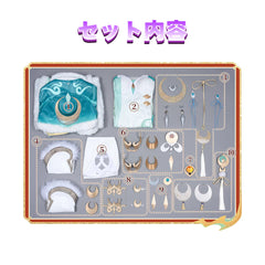 NEATMOA Zibai Genshin Impact Cosplay Costume – Asian Size for Photoshoot & Events