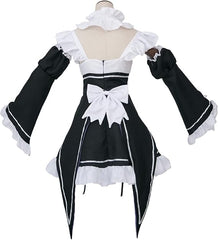NEATMOA Re:ゼロから始める異世界生活 ラム メイド服 ウィッグ付き コスプレ衣装 豪華 ウィッグセット 学園祭 文化祭 漫遊展に最適