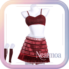 NEATMOA Gazelle Cosplay Dress – Zootopia 2 Red Sexy Stage Performance Outfit