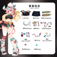 NEATMOA 原神 ナタ コスプレ  ヴァレサ  豪華版 フルセット 衣装 学園祭 文化祭 撮影 ハロウィン パーティー コスチューム 男女兼用