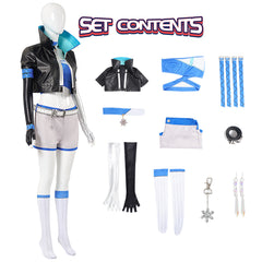 NEATMOA Marvel Rivals Luna Snow Cosplay Costume Full Set for Photography Halloween Comic Con Party Event