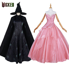 NEATMOA Wicked Glinda Costume Elegant Dress for Adults Cosplay Theater Performances and Theme Parties
