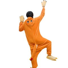 NEATMOA New Flannel Fire Dragon Onesie Pajamas Unisex Cozy Sleepwear Asian Sizes.