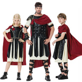 Halloween Roman Gladiator Warrior Costume Shield Sword Cosplay Outfit Family Parent-Child Dress Up Set Wholesale