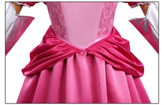 NEATMOA Princess Peach Cosplay Costume Movie Inspired Full Set Pink Dress Women Halloween Outfit
