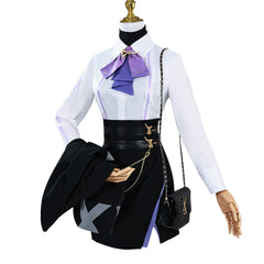 NEATMOA Clorinde Cosplay Costume Genshin Impact Character Outfit Luckin Coffee Collaboration Outfit Perfect for Halloween and Christmas