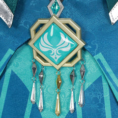 NEATMOA Genshin Impact Liyue Lanyan Cosplay Costume Deluxe Full Set Unisex Outfit for School Festivals Halloween Parties and Photography