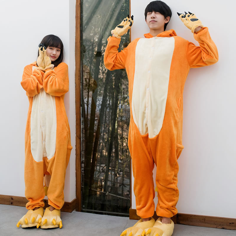 NEATMOA New Flannel Fire Dragon Onesie Pajamas Unisex Cozy Sleepwear Asian Sizes.