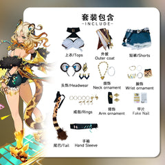 NEATMOA 原神 シロネン コスプレ 豪華フルセット 衣装 Natlan 男女兼用 学園祭 文化祭 撮影 ハロウィン パーティー用