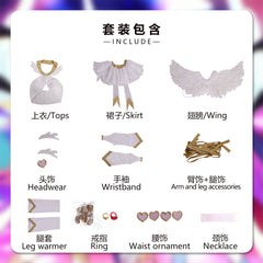 NEATMOA Panty Angel Dress Cosplay Costume with Wings Asian Sizes Anime Outfit.