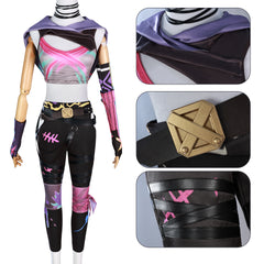 NEATMOA Jinx Cosplay Costume from Arcane League of Legends - Final Episode Look, Featuring Wild and Chaotic Style