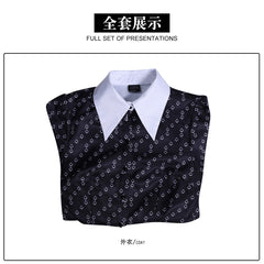 NEATMOA Wednesday Addams cosplay full dress costume complete set with all pieces