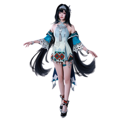 NEATMOA Genshin Impact Liyue Lanyan Cosplay Costume Deluxe Full Set Unisex Outfit for School Festivals Halloween Parties and Photography