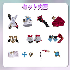 NEATMOA 原神 Fontaine Cosplay フォンテーヌ エスコフィエ コスプレ ウィッグ付き 衣装 ハロウィン 学園祭 撮影用 祭典用 コスチューム セット 祝日 贈り物