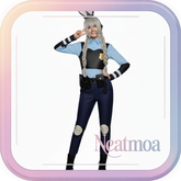 NEATMOA Judy Hopps Cosplay Police Uniform – Zootopia 2 Bunny Officer Outfit for Halloween & Stage