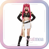 NEATMOA Mira Inspired Cosplay Costume from KPop Demon Hunters Korean Style Demon Hunter Uniform for Women Stage Performance Dance Show Theater Event