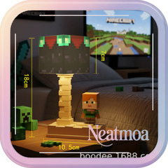 NEATMOA Minecraft TNT Night Light | Block LED Desk Lamp for Kids & Students | Gaming Atmosphere Bedside Lamp