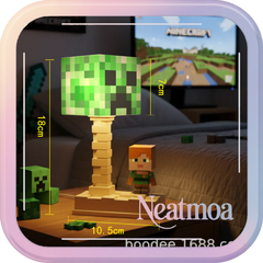 NEATMOA Minecraft TNT Night Light | Block LED Desk Lamp for Kids & Students | Gaming Atmosphere Bedside Lamp