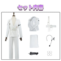 NEATMOA】루카 에일리언 스테이지 코스프레 의상 가발 포함 화이트 행사용 서코 부코 졸업촬영 애니메이션 이벤트 파티 복장