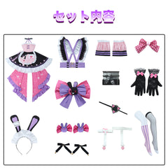 NEATMOA マリアマリオネット 2.0 コスプレ衣装 ウィッグ付き にじさんじ VTuber 新装コスチューム 学園祭 ハロウィン クリスマス 誕生日 文化祭 忘年会 男女兼用