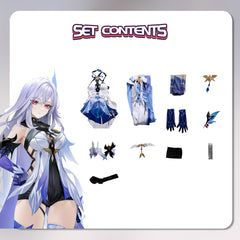 NEATMOA Skirk Cosplay Costume Inspired by Genshin Impact Void Star Style Outfit for Halloween Anime Expo Convention Photoshoot