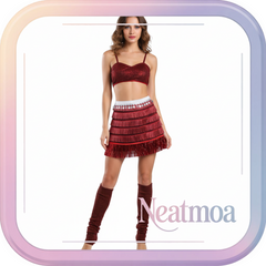 NEATMOA Gazelle Cosplay Dress – Zootopia 2 Red Sexy Stage Performance Outfit