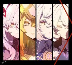 The Four Archons in Genshin Impact: Asmoday, Naberius, Istaroth, Ronova