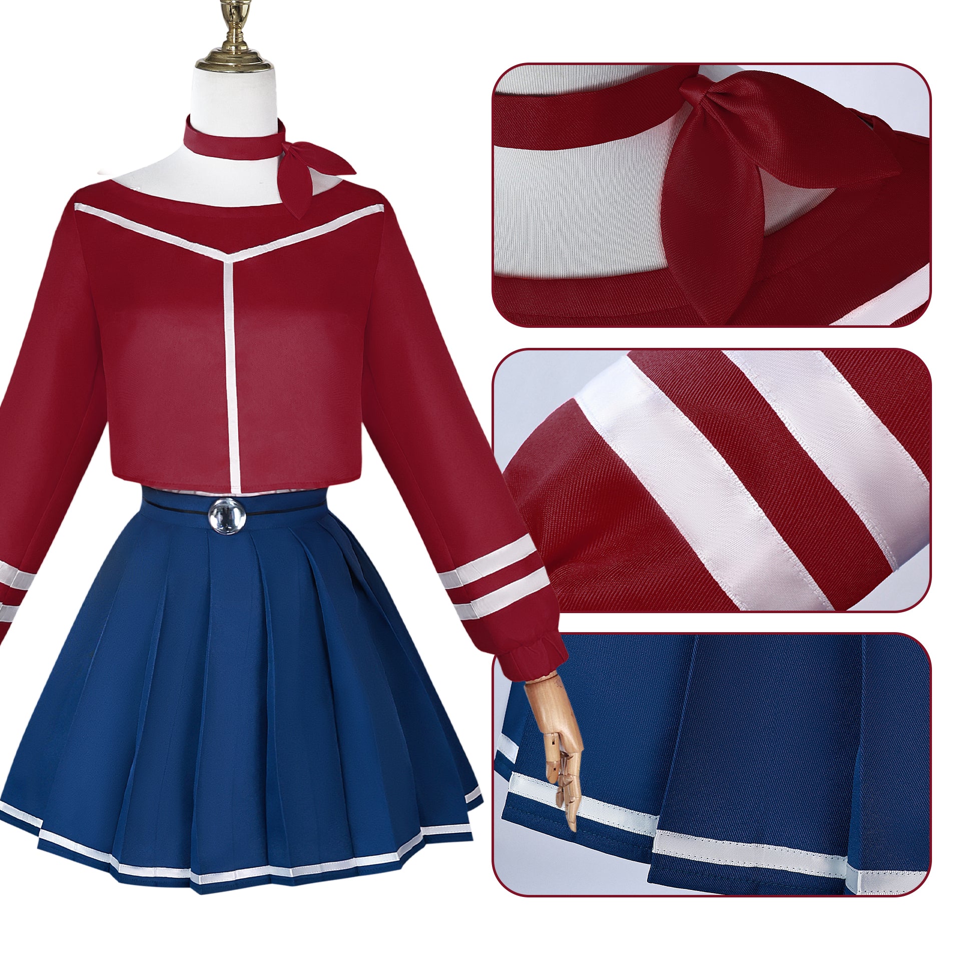 NEATMOA MiSide Mita Cosplay Costume Anime Outfit for Halloween, Comic Con, and Cosplay Parties