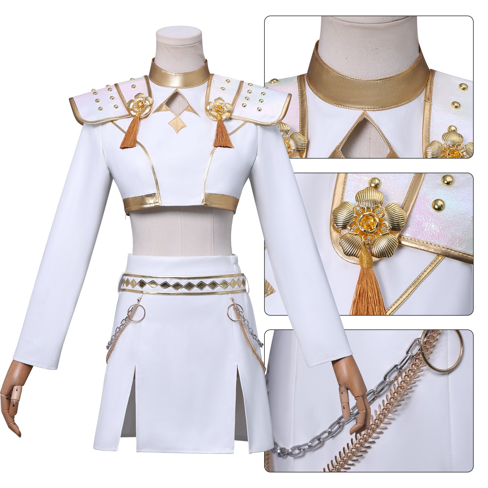 NEATMOA zoey Cosplay Costume Outfit Korean Style Demon Hunter Uniform for Women Halloween Comic Con Party