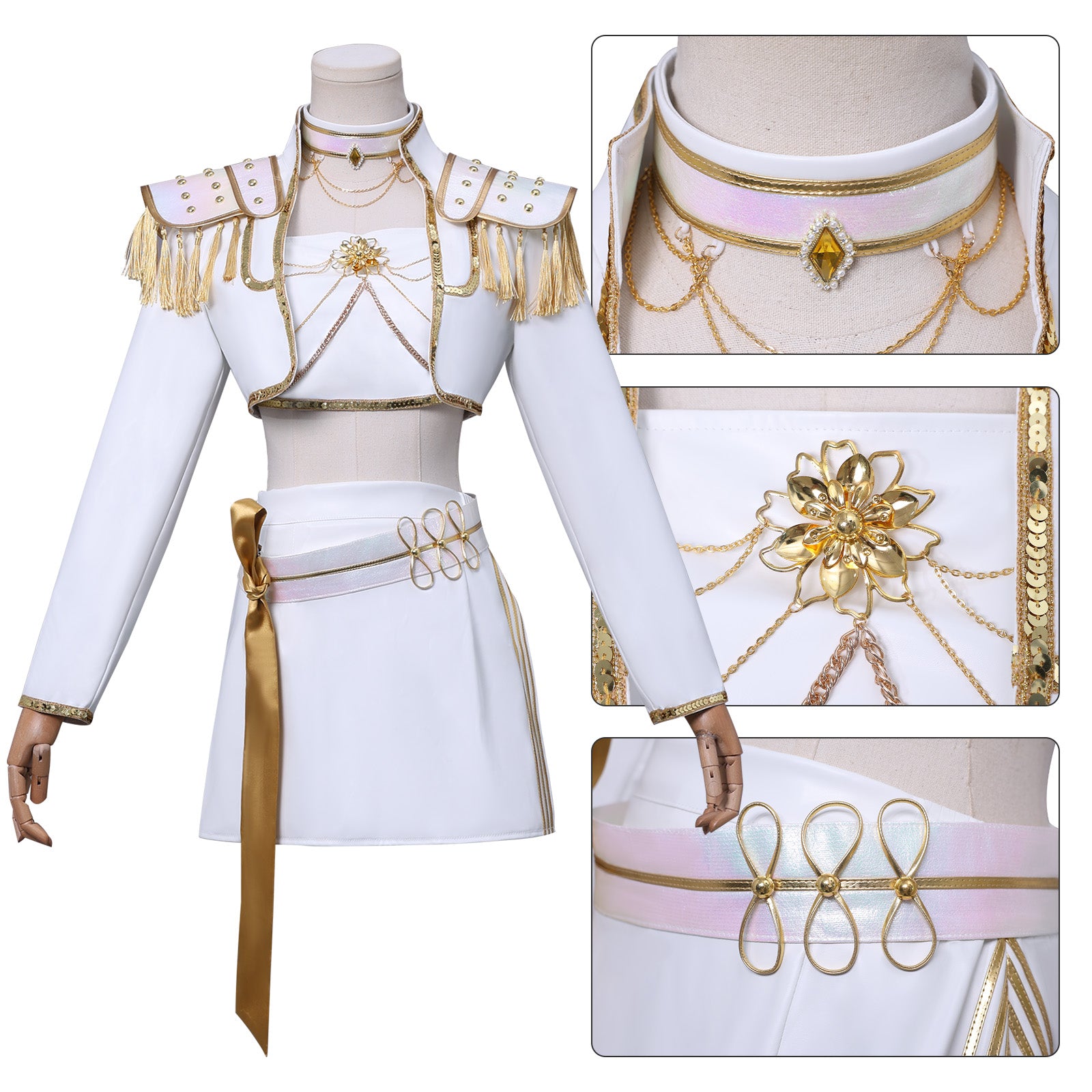NEATMOA Mira Cosplay Costume Outfit Korean Style Demon Hunter Uniform for Women Halloween Comic Con Party