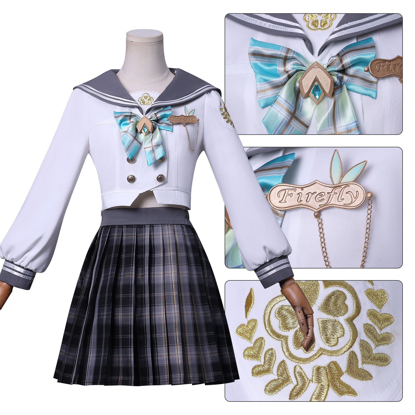 NEATMOA Honkai Star Rail Firefly Cosplay Spring Missive Full Set JK Uniform for Role Playing Performance – Asian Sizes S–XXL