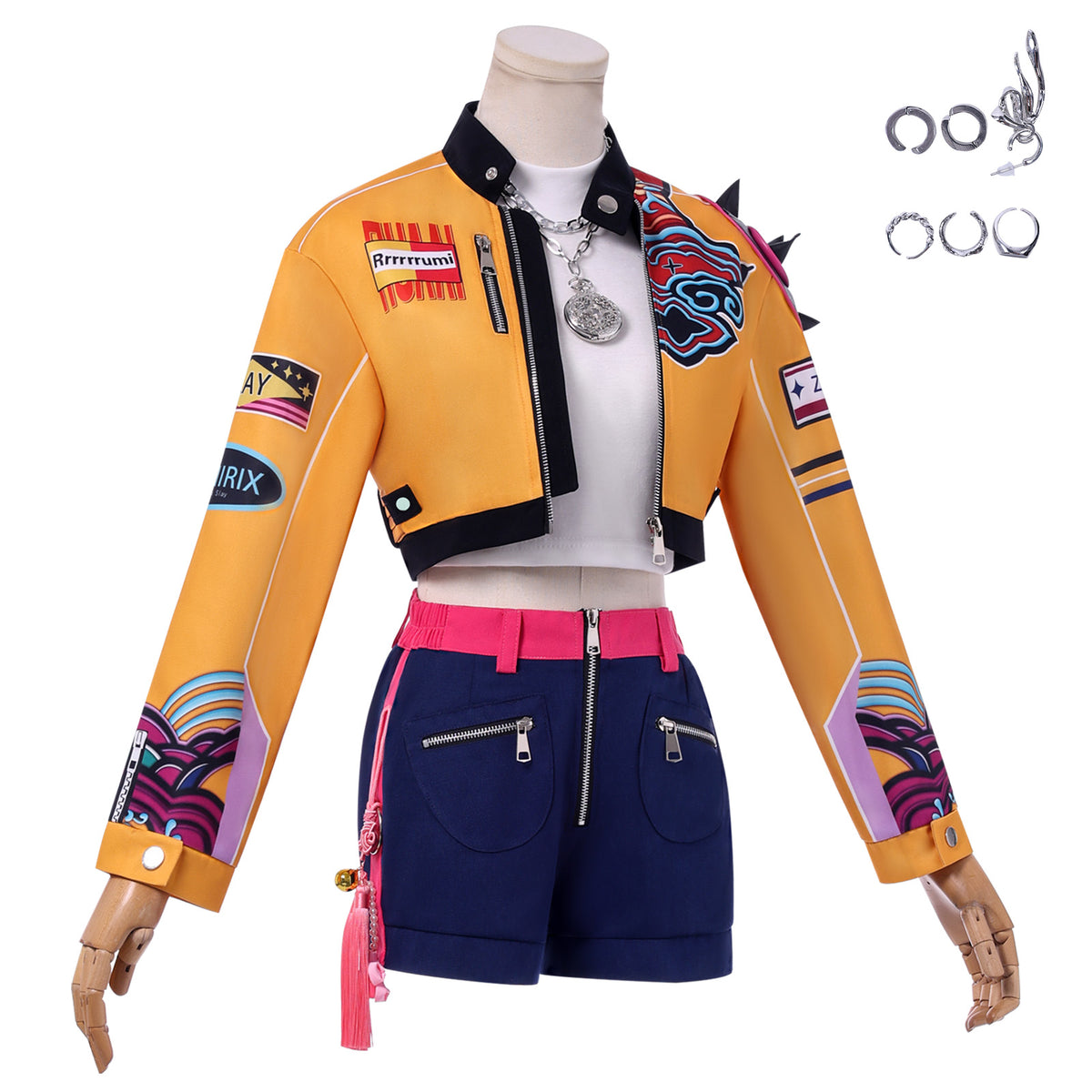 【NEATMOA】KPop Demon Hunters Rumi Cosplay Costume  Korean Demon Slayer Uniform for Women |Halloween Anime Outfit