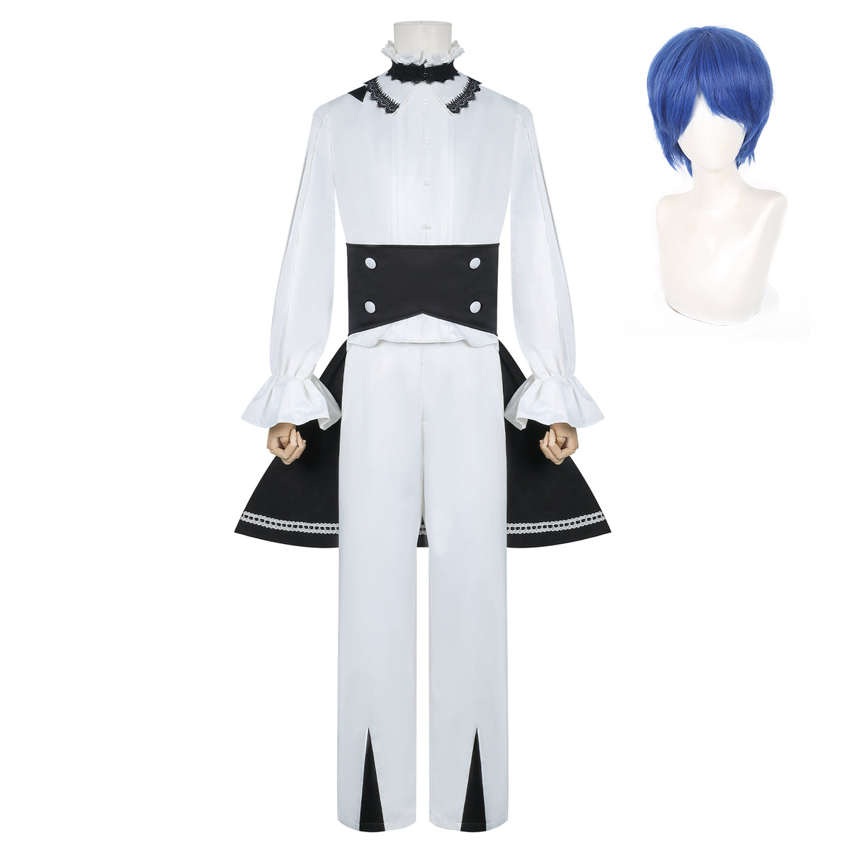 NEATMOA プロセカ KAITO コスプレ衣装 ウィッグ付き ステージ衣装 撮影会 ハロウィン 学園祭 イベント用 男性キャラ