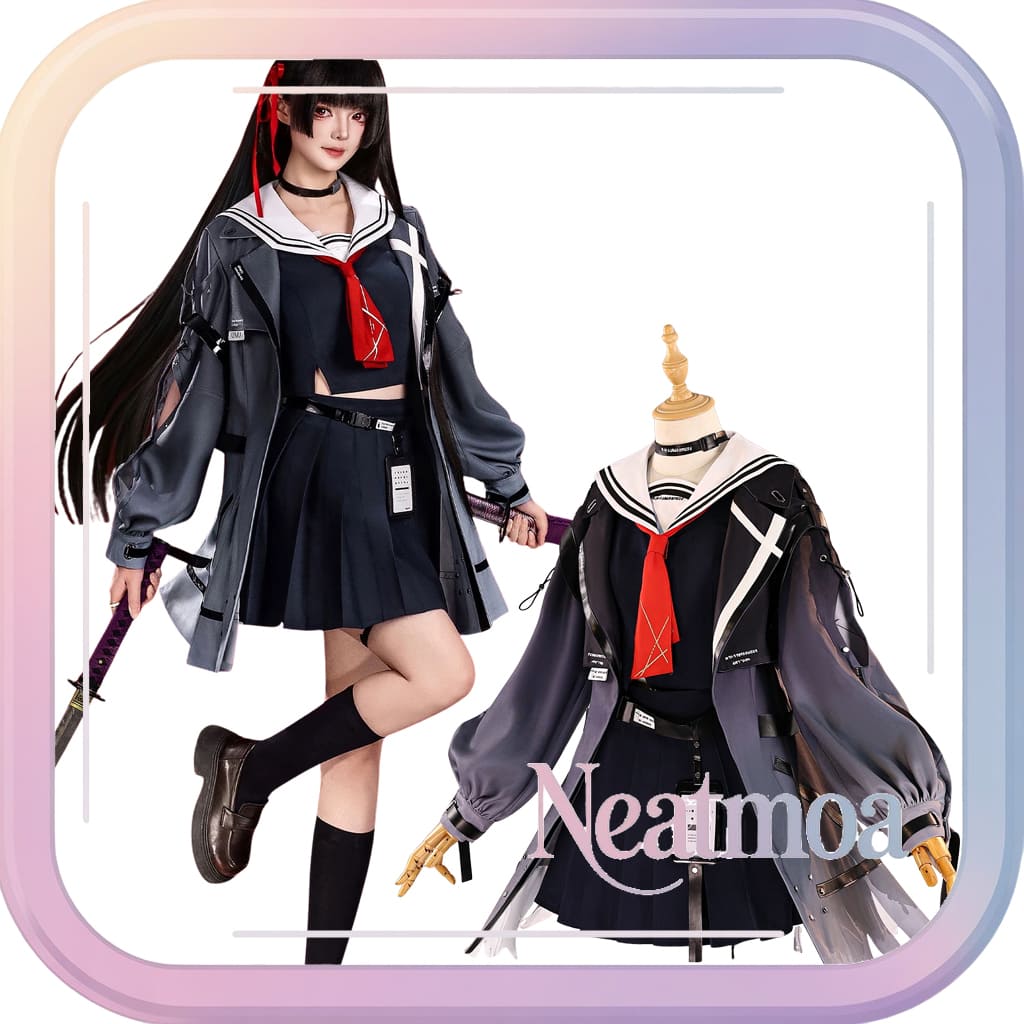 NEATMOA Kuchiba Chisa Wuthering Waves Cosplay Costume Full Outfit Asian Size for Events and Photoshoots