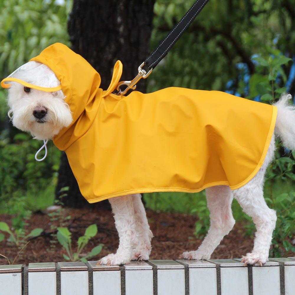 NEATMOA Waterproof Dog Rain Poncho with Belly Wrap – Easy-Wear Jacket in Yellow, Blue, Pink, Green for Small & Large Dogs