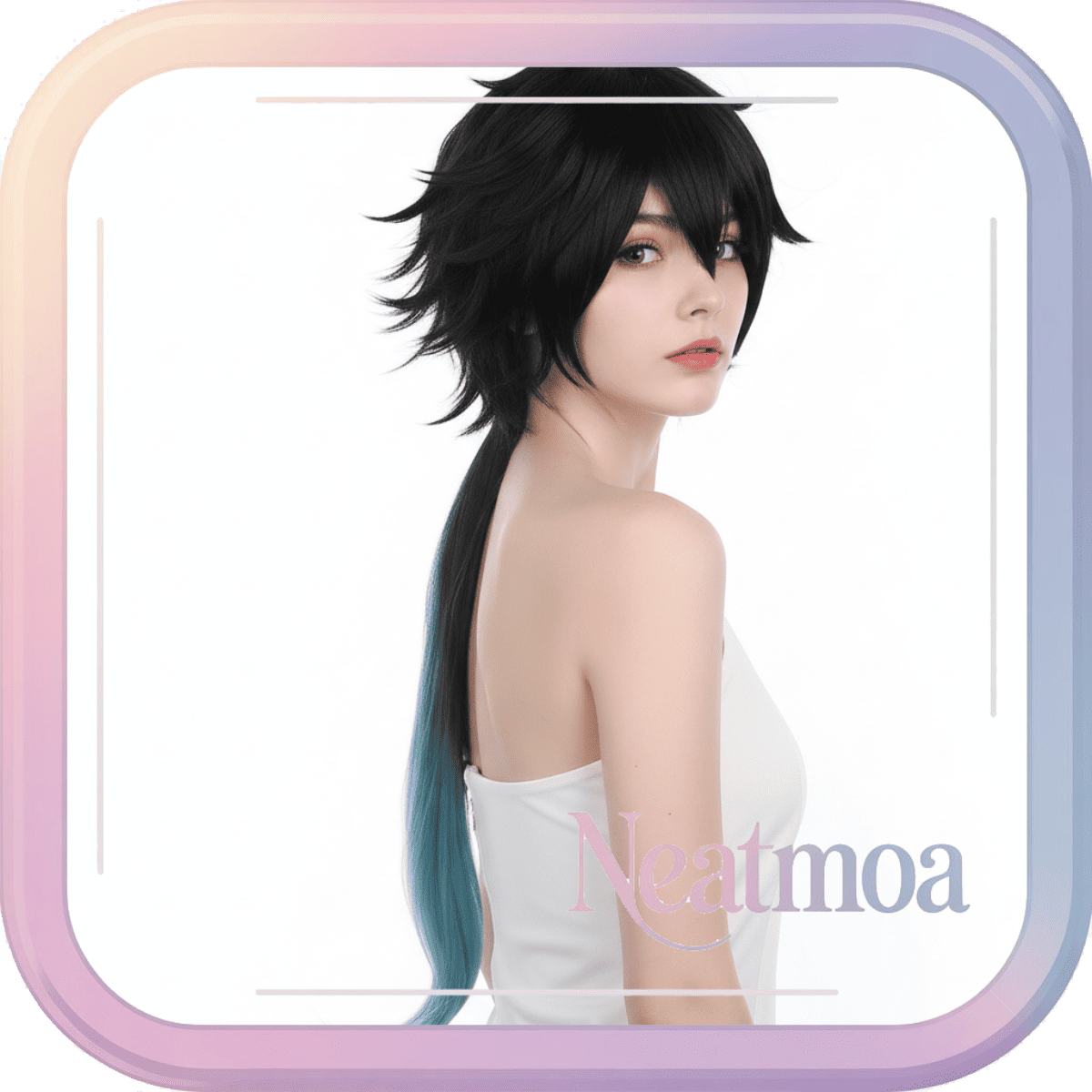 NEATMOA Dan Heng Perman Sor Terrae Honkai Star Rail Cosplay Wig Heat-Resistant Synthetic Fiber